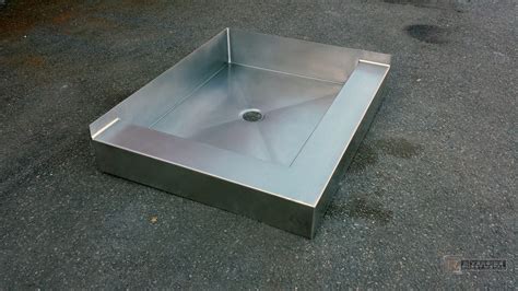 fabricating metal showerpan|site made shower pans.